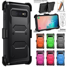 For Samsung Galaxy S10/S10 Plus/S10e Dual Layer Case Cover Clip Holster Bracket