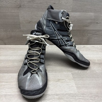 ASICS Wrestling Shoes Mens 12 Omniflex Attack Pursuit Gray Black