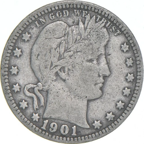 1901 Barber Quarter Average Circ