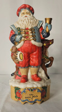 Vntg. Santa "Old St. Nick" Christmas Musical Figurine - Orig. Box
