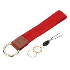 Stretchy Wristlet Keychain Lanyard for Keys Phone Wallet, Red