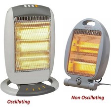 Image of Portable Electric Halogen Heater Instant Free Standing Oscillating 400/800/1200W