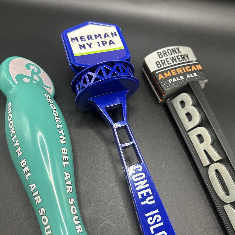 NYC Beer Tap Handles Brooklyn Bronx Coney Island Brewery Keg - Image 3 of 4