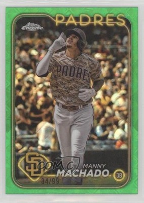 2024 Topps Chrome Logofractor Edition Green Refractor 34/99 Manny Machado 15tx