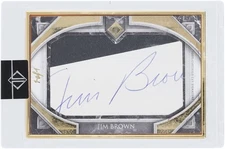 Jim Brown Cleveland Browns Signed 2023 Topps Transcendent Cut #CS-JBR #1/1 Card