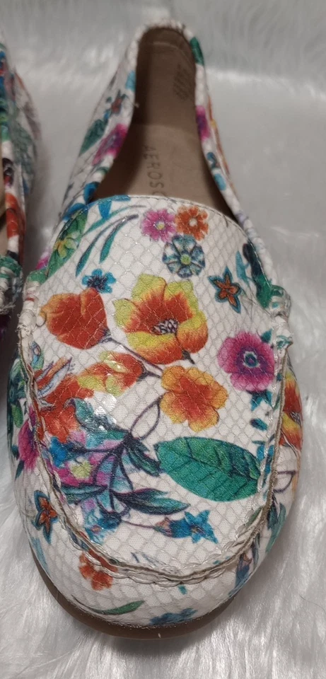 Nuevos Mocasines Florales Aerosoles Mujer Talla 6.5 Planos Cómodos Foto 4 de 4