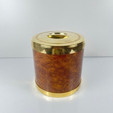 Seau à Glaçons Vintage Plastique Loupe Doré 16,5cm Années 70