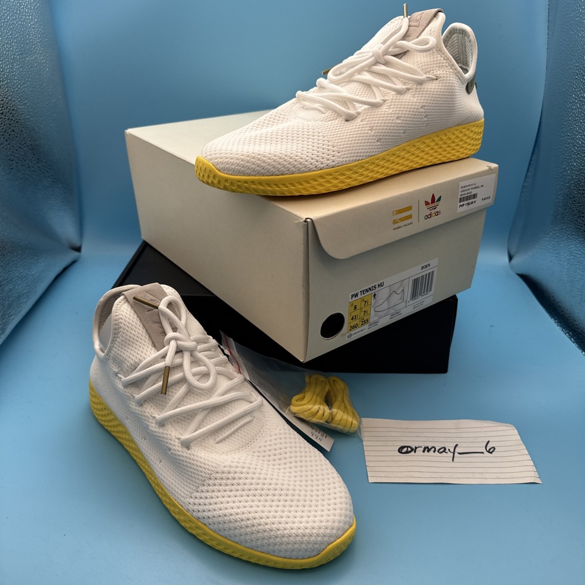 adidas Pharrell x Tennis Hu Yellow