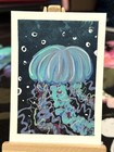ACEO Original Jellyfish Ocean Animal Art Card Painting by Sarah Wilbourn  — photo 1