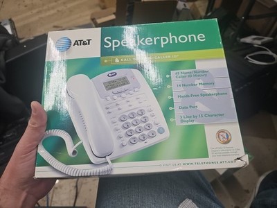 AT&T 959 Corded Speakerphone with Caller ID (White) NEW IN BOX