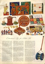 1952 PAPER AD COLOR Howdy Doody Miniature characters Clarabell Krazy Ikes