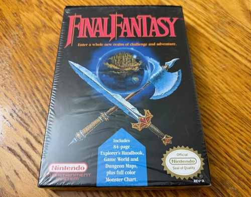 rpg Final Fantasy complete in box seal nintendo nes maps/charts factory MINT