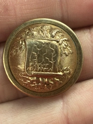 Very Rare 1860s Southern Alabama Officers Button Confederate