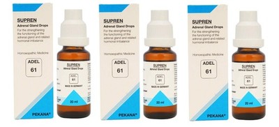 ADEL 61 Adrenal Gland Drops Pack of 3 Homeopathic Remedy for Natural Wellness