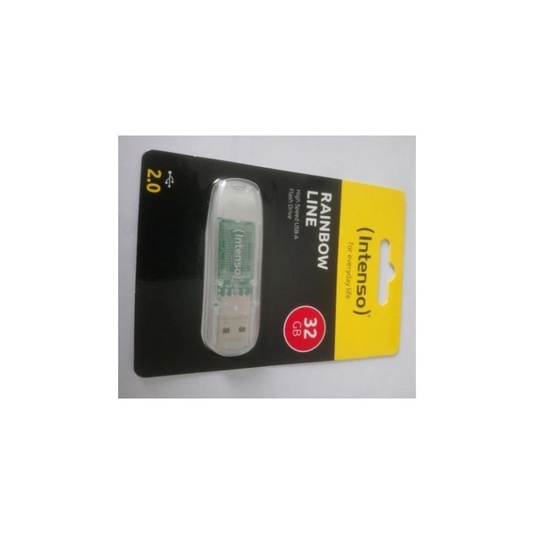 INTENSO Clé USB 2.0 Rainbow Line - 32 Go Transparent - Clé USB 2.0 32 Go - Photo 2/2