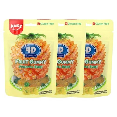 Amos Peelerz Pineapple Burst Gummy tropisches Fruchtgummi 65g 3er Pack