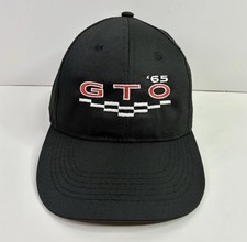1965 Pontiac GTO Hat 65 Black Baseball Cap Muscle Car Embroidered *READ