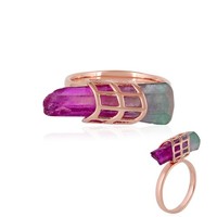 Cavill Ring Sterlingsilber RoséVergoldet Mehrfarbiger Quarz 17,1Ct- Echtschmuck
