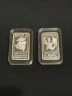 2 Pokemon 1/2 Oz Charizard & Pikachu .999 Pure Silver Art Bars {Proof}  Rare S/N