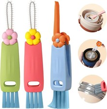 3-in-1 Cup Lid Cleaning Brush  Multi-Functional Bottle  Straw Cleaner with Sc...