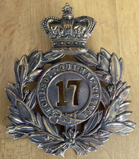 Copy QVC 17th Leicestershire Regiment Victorian Officers Shako Helmet Plate