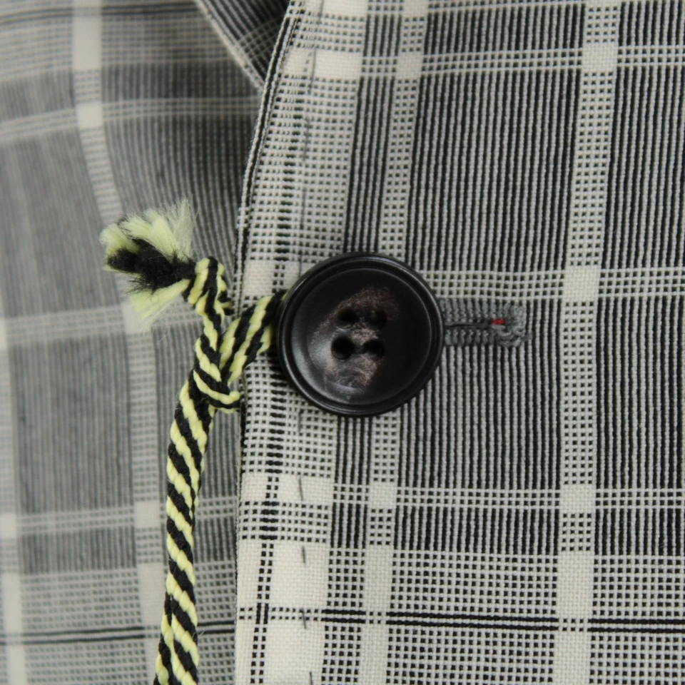 Abrigo deportivo de lana Sartorio Kiton nuevo con etiquetas talla 48R (~38R EE. UU.) a cuadros blancos y negros Foto 2 de 4