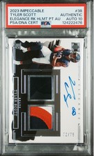 2023 Impeccable Elegance Tyler Scott RK HLMT Patch 3 Color /75 Auth Auto PSA 10!