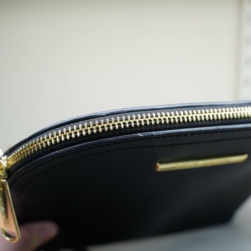 Steve Madden Crossbody Bag Black Gold Tone Chain Strap Preowned - Picture 16 of 20