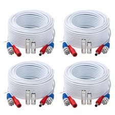 4 Pack 25 Feet BNC Video Power Cable,BNC Extension Wire Video Security Camera...