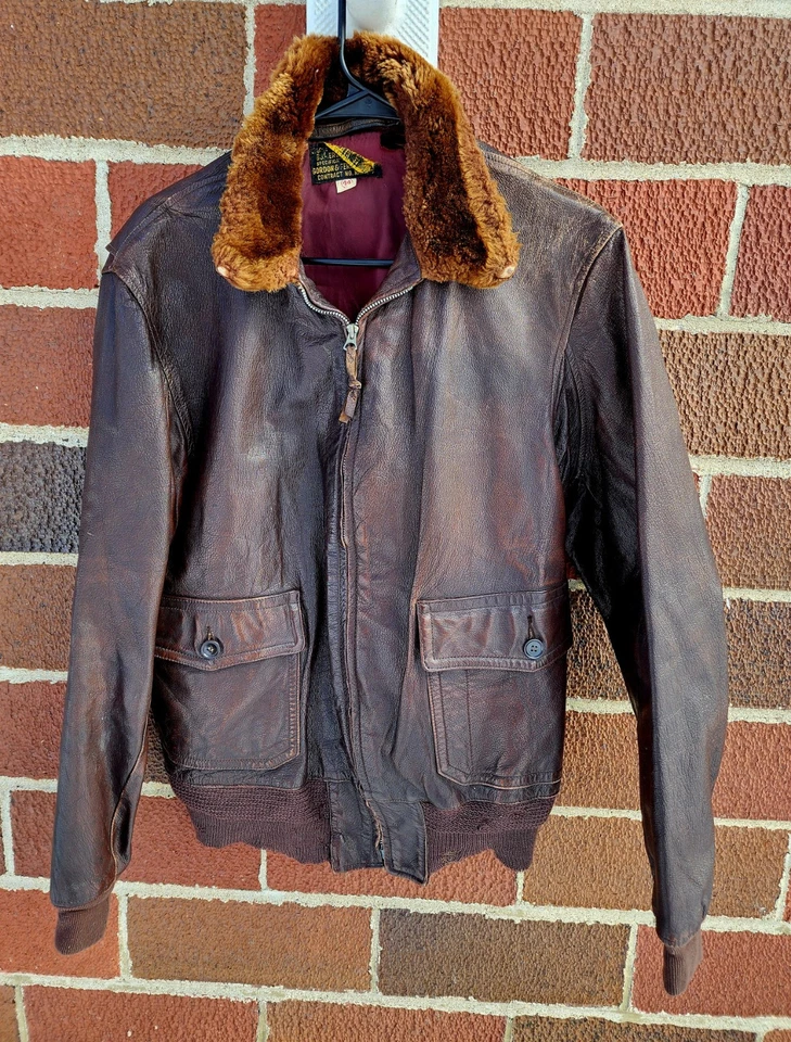 Gordon & Ferguson Co M-422A M-422 G-1 Navy USN flight jacket WW2 Sz 44 - Image 2 of 4