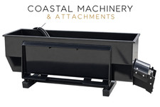 Skid Steer Auger Mixer Bucket Attachment w/ Side Discharge w/ Chutes