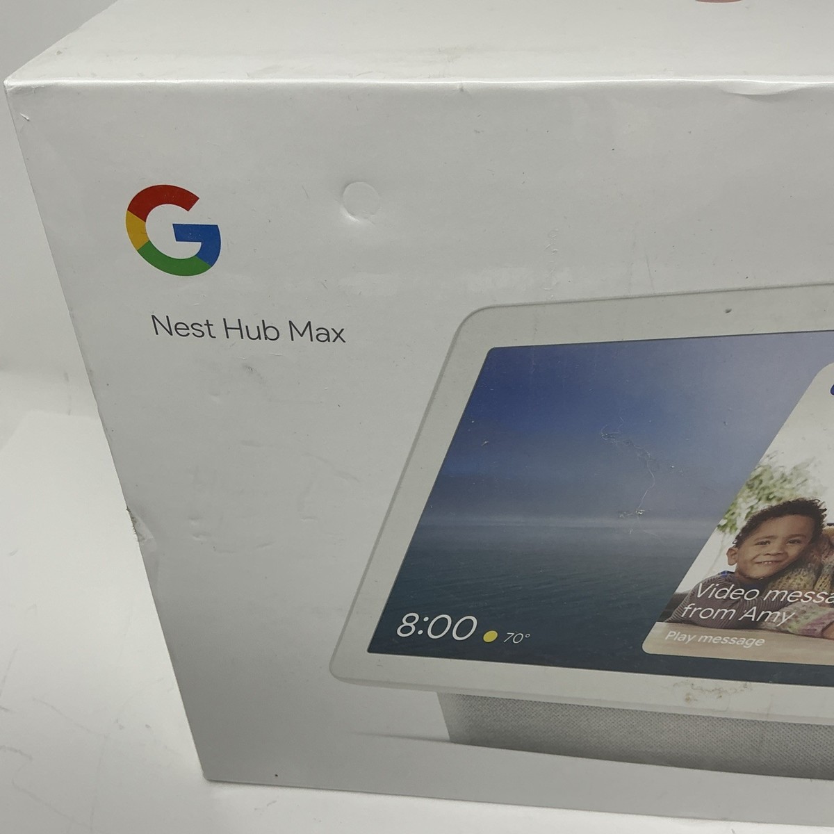 Google Nest Hub Max Smart Speaker - Chalk (GA00426-US) for