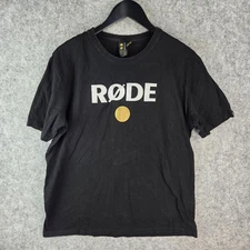 Rode Shirt Mens Medium Black Short Sleeve Round Neck Tee 13655