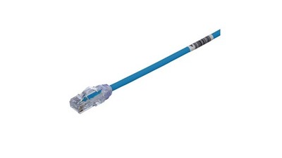 Panduit UTP28X7BU Cat 6A 28 AWG UTP Copper Patch Cord 7ft., Blue, Pack of 10