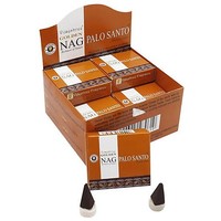 RäUcher Set Golden Nag Palo Santo RäUcherkegel -- 20Gr + Teelichthalter Lotus Go
