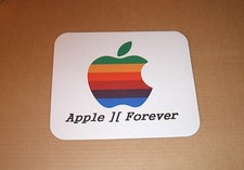 Apple Computer Rainbow Apple Logo Apple II Forever Mouse Pad