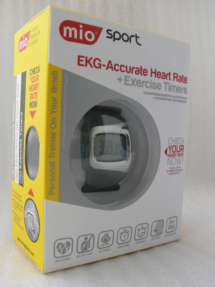 MIO Sport EKG-Accurate Heart Rate Monitor Watch + Exercise Timers Date Alarm  - Image 2 of 2
