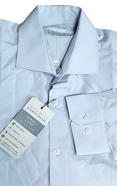 Perry Ellis Mens PORTFOLIO Fair Isle Dress Shirt Polyester LT Purple 155-3435 7690₽