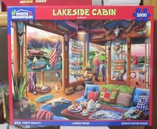 LAKESIDE CABIN - Complete - WHITE MOUNTAIN PUZZLE
