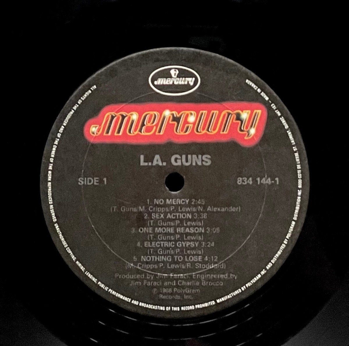 ORIGINAL Vtg 1988 L.A. GUNS Album SELF TITLED Record 1ST PRESSING