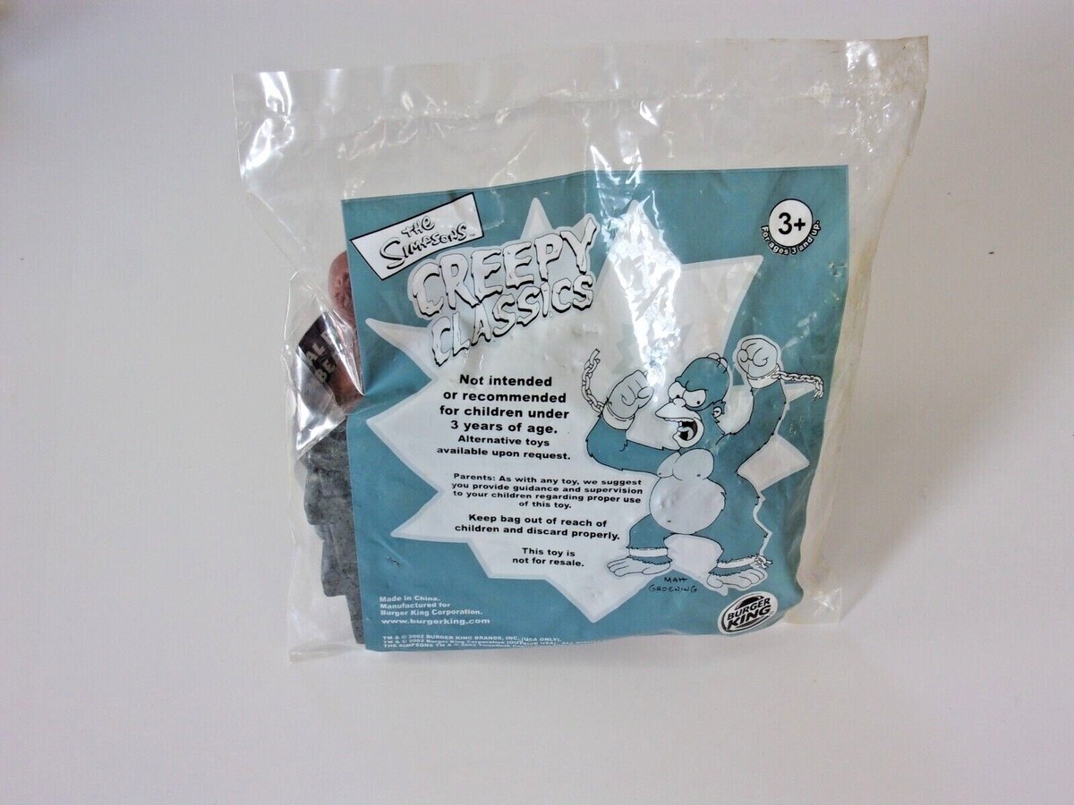 BURGER KING 2002 SIMPSONS CREEPY CLASSICS HALLOWEEN KIDS TOYS-YOUR BURGER KING 2002 SIMPSONS CREEPY CLASSICS HALLOWEEN KIDS TOYS-YOUR