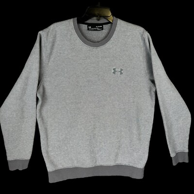 Under Armour Grey Crew Neck Sweater Men Size X-Large