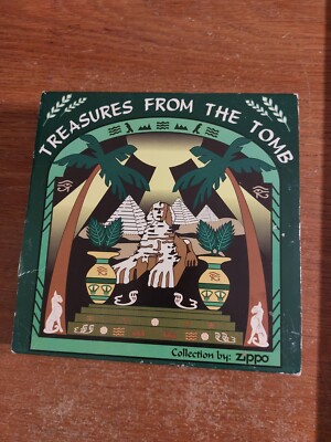 Zippo Lighter Treasures From The Tomb EGYPTIAN KING Box and Card 
