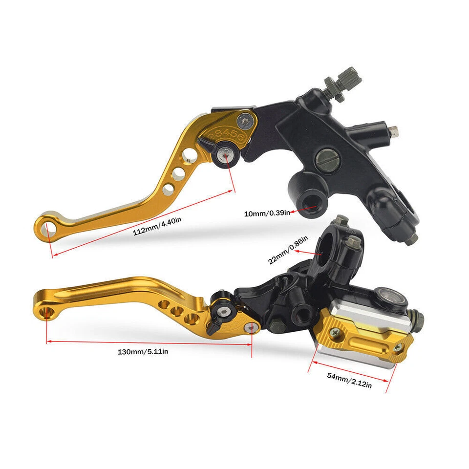 For Yamaha warrior 350 1987-2004 Brake Clutch Levers Master Cylinder Reservoir - Image 2 of 4