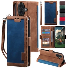Leather Wallet Flip Case For Samsung Galaxy S24 Plus Note 20 Ultra S23 S22