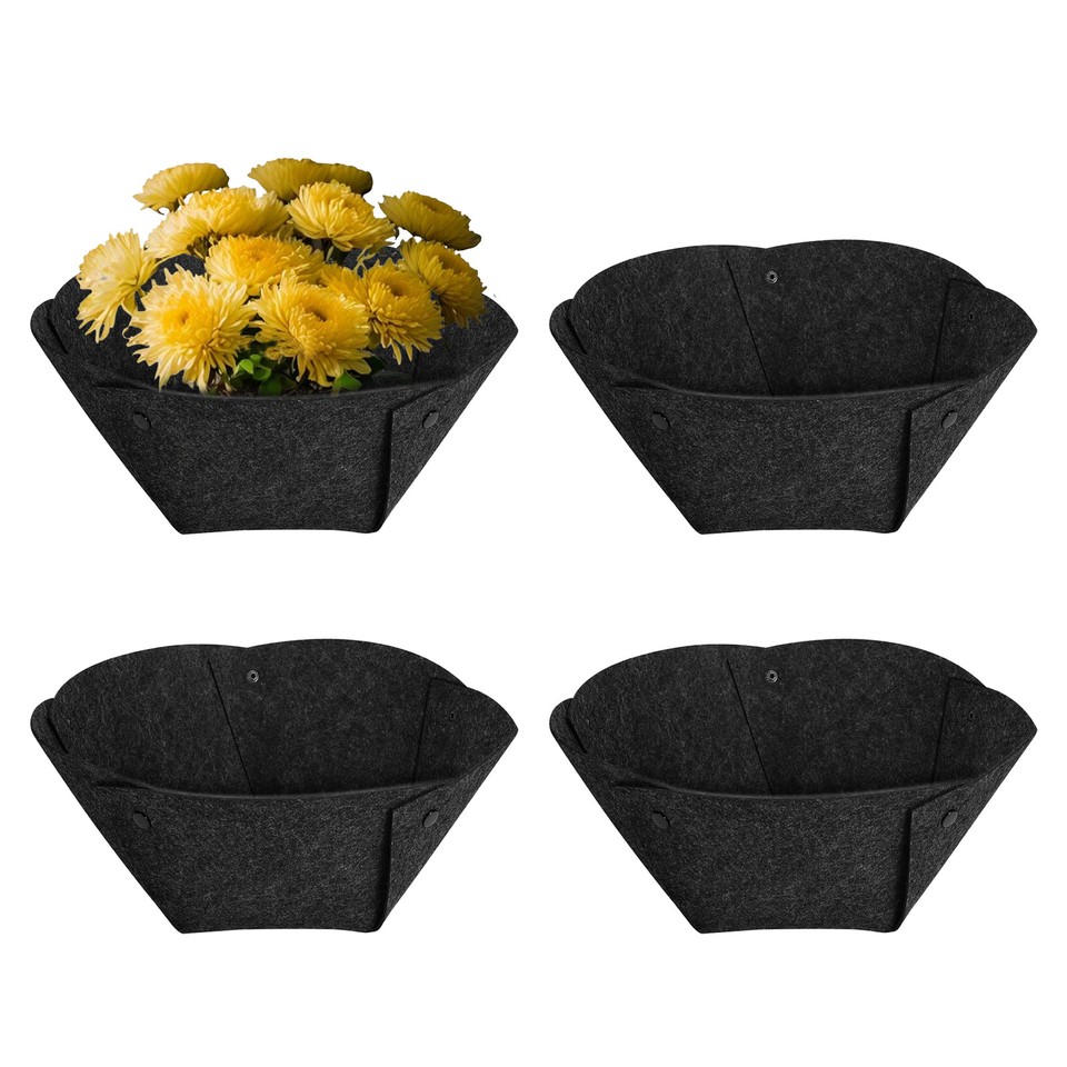 4x Hanging Basket Liners Moulded Felt For PLANTS FLOWERS Garden Roll