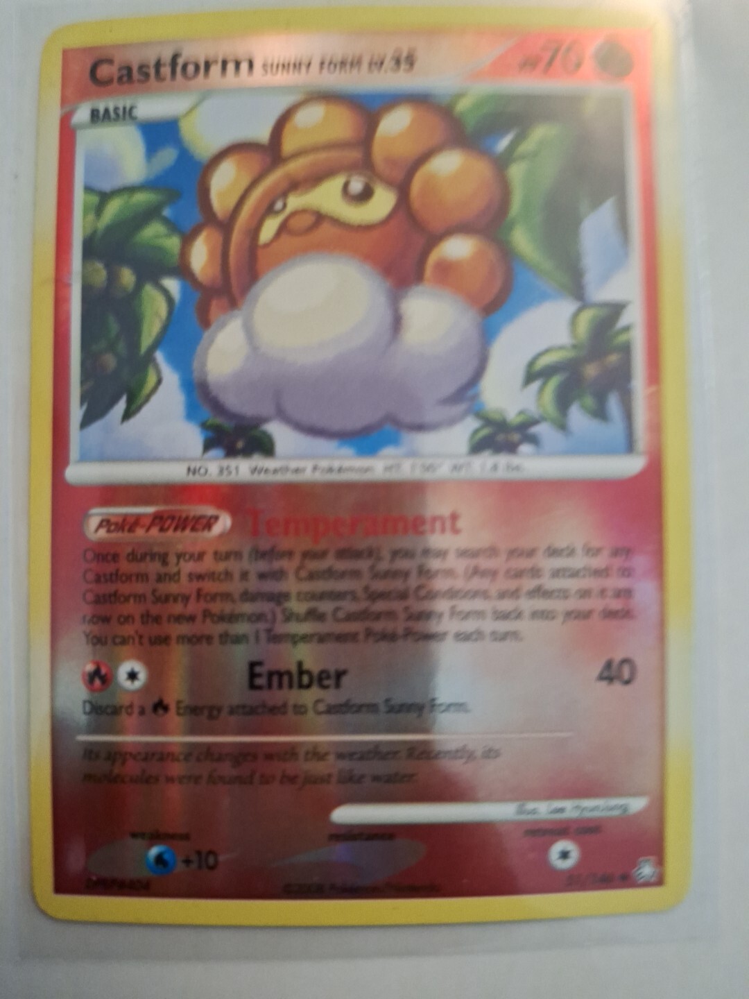 Castform Sunny Form 51/146 Legends Awakened Reverse Holo