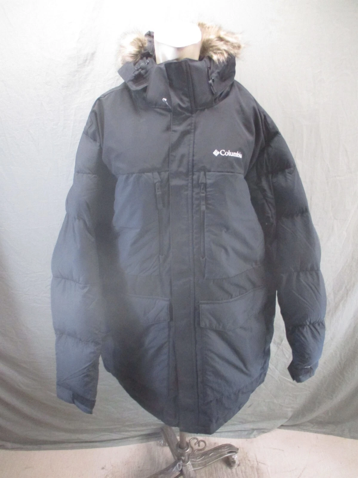 NWOT Columbia Size 2XL Mens Nylon Cotton Full Zip Stand Collar Puffer Jacket 116
