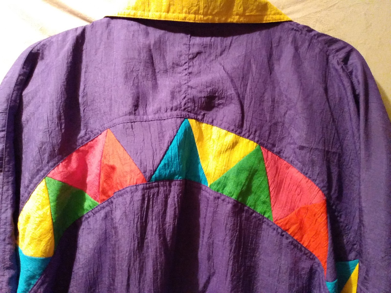 Vintage Active Code Windbreaker Jacket multi-colo… - image 10