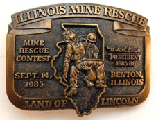 Illinoise Mine Rescue Contest 1985 Belt Buckle